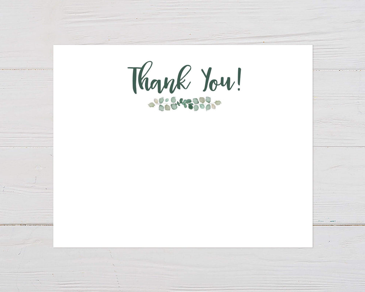 Oh Boy Eucalyptus Thank You Card - goprintplus