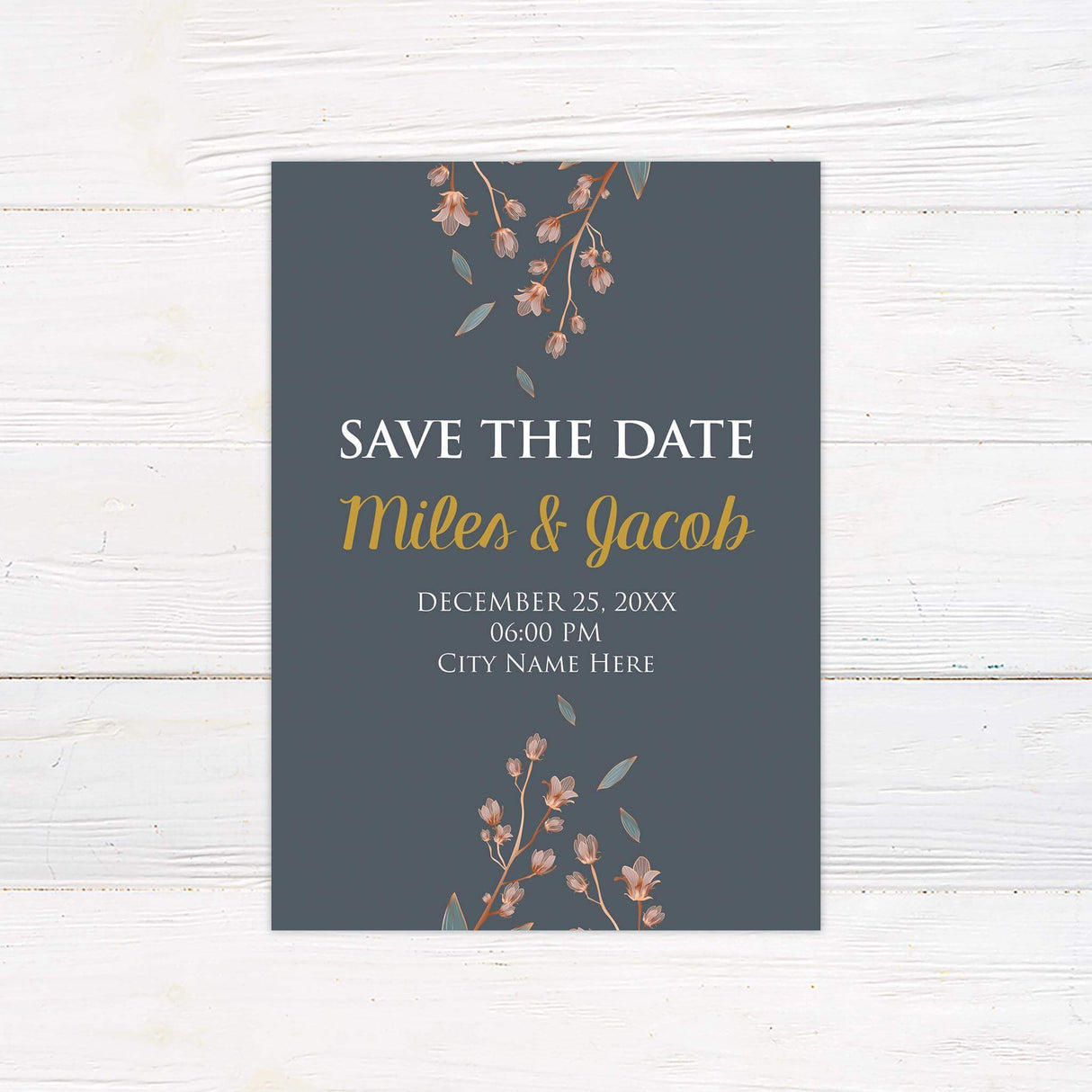 Rustic Botanical Invitations - goprintplus