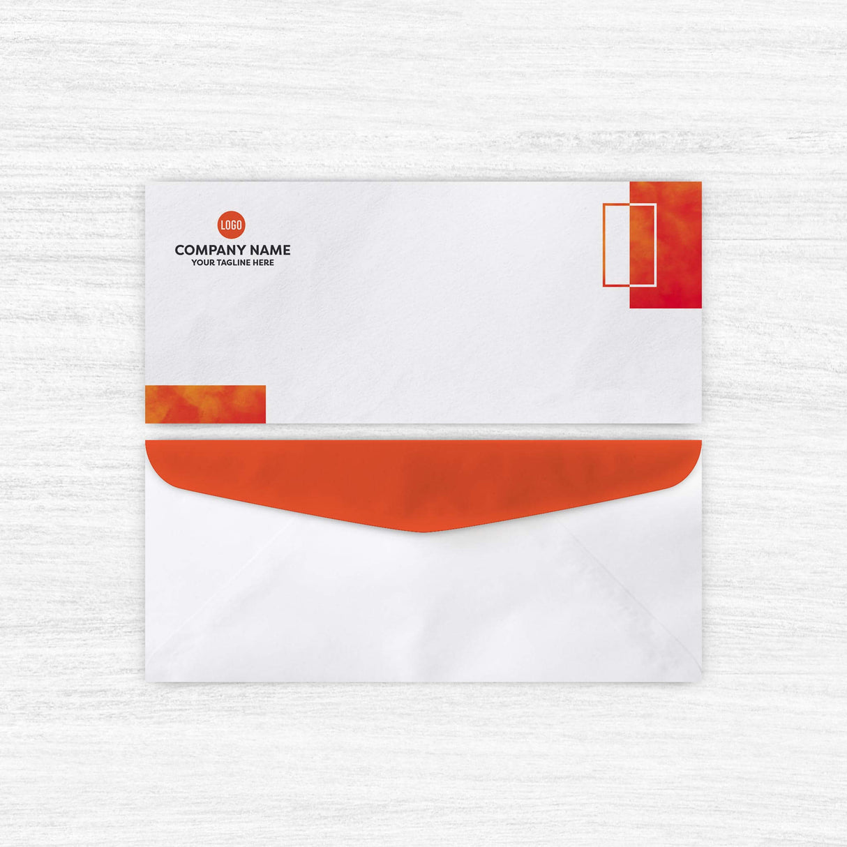 Orange Watercolor - Single or Double Sided