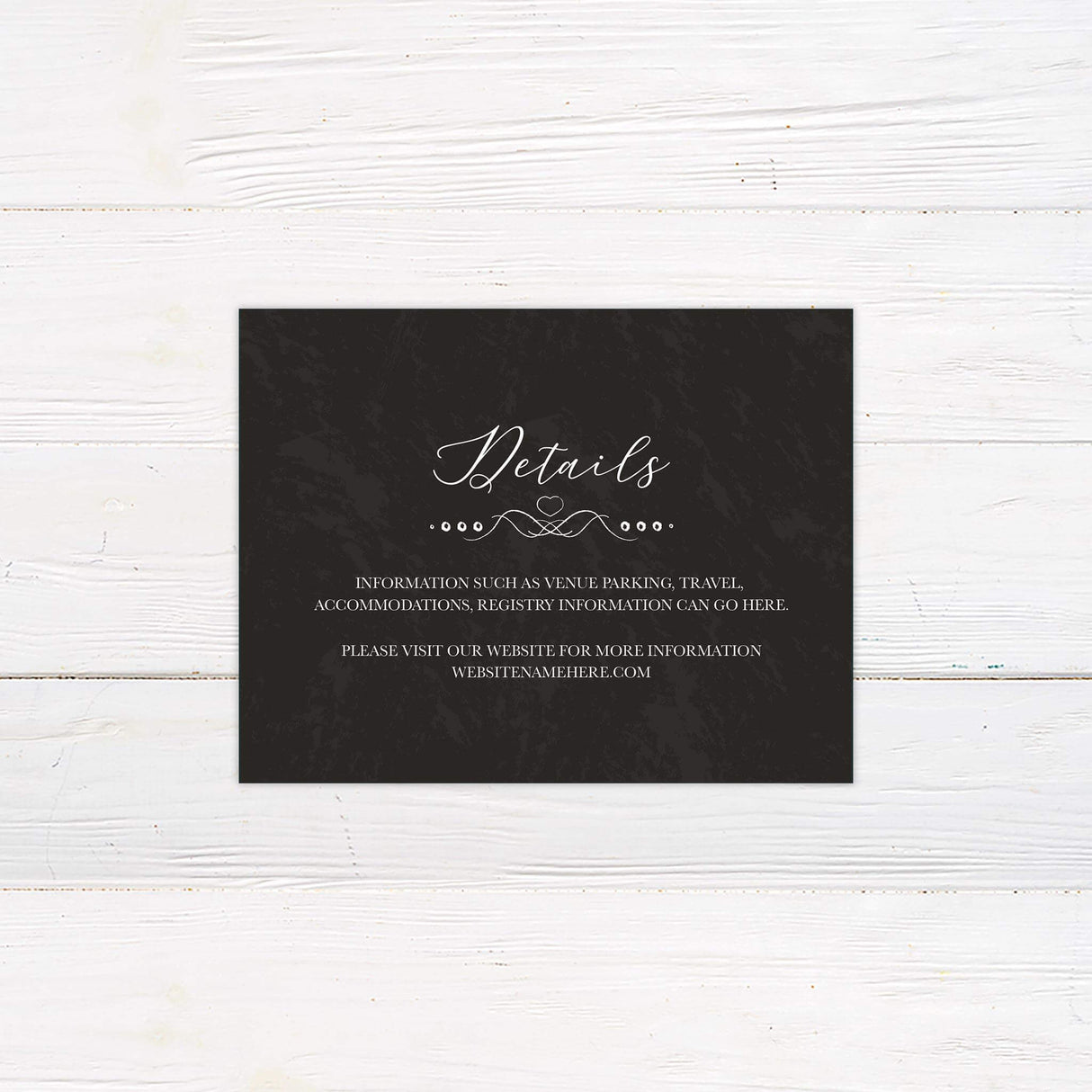 Ornate Chalkboard Details Cards - goprintplus