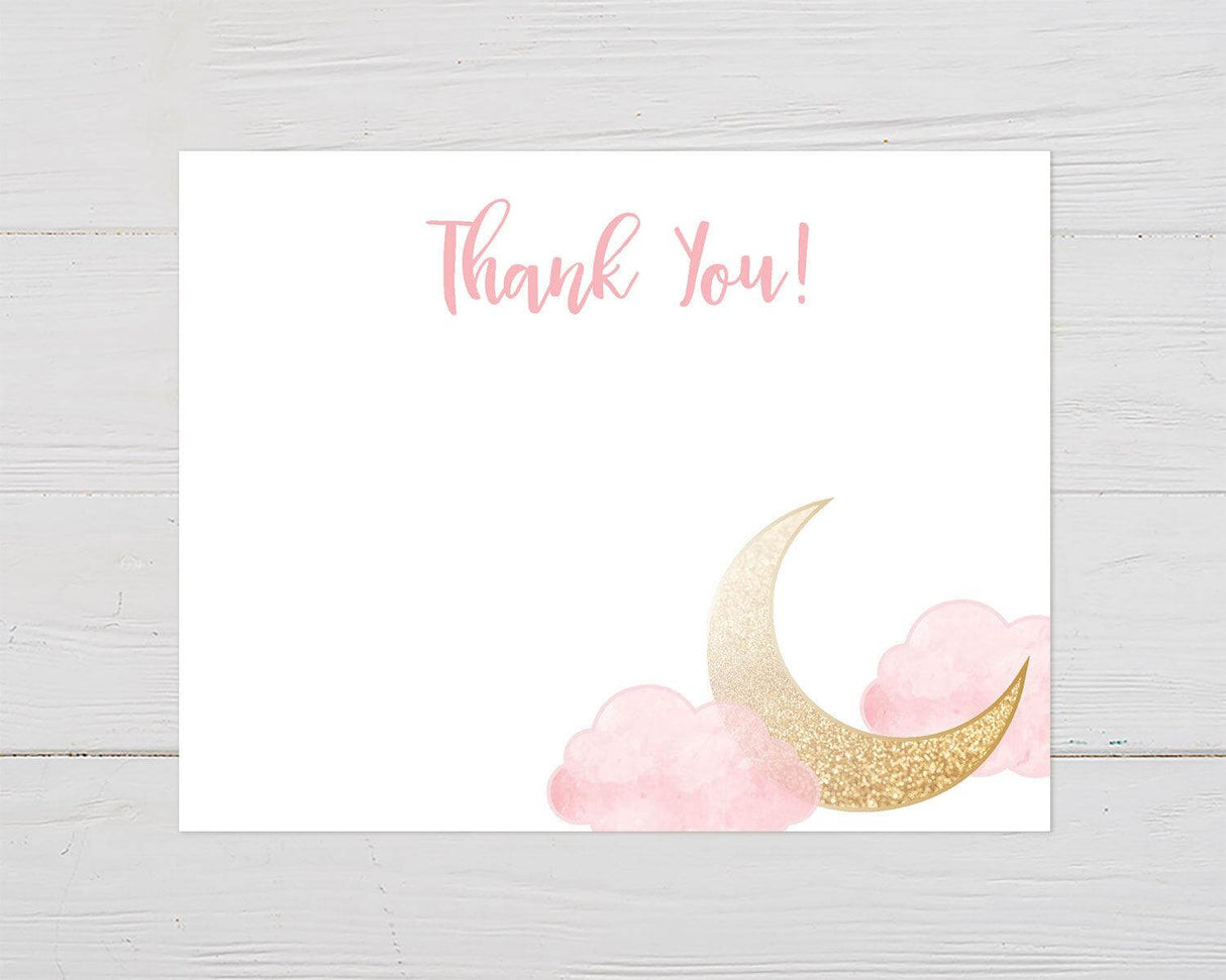 Over the Moon Thank You Card - goprintplus