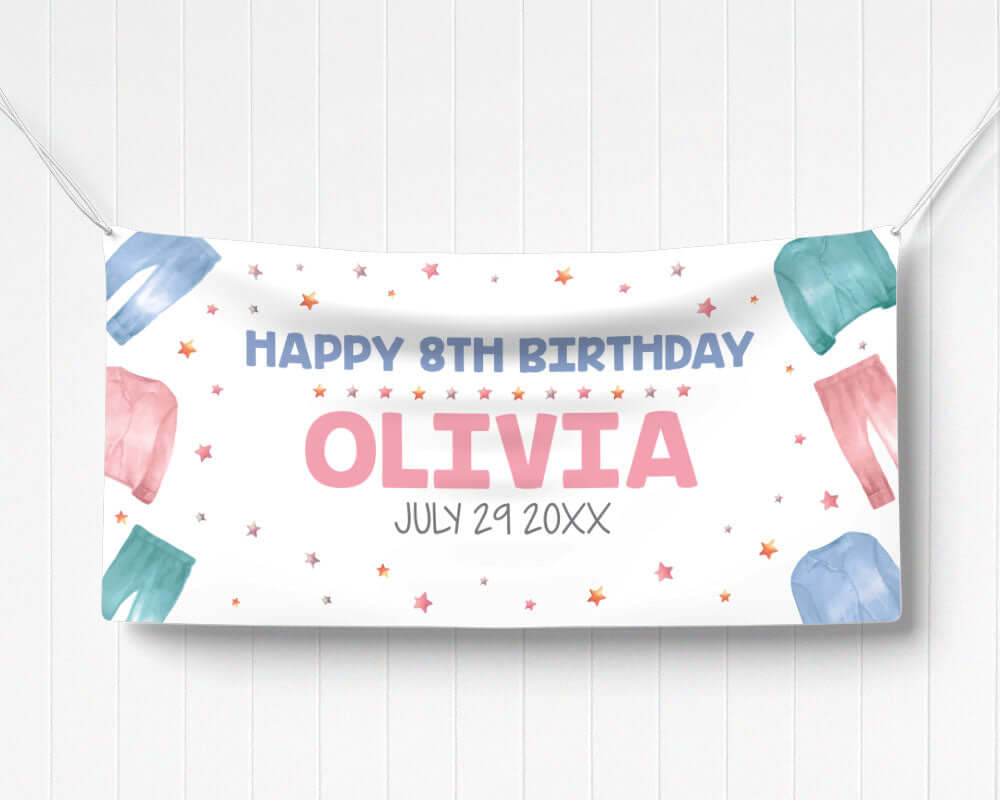 Banner de fiesta de pijamas