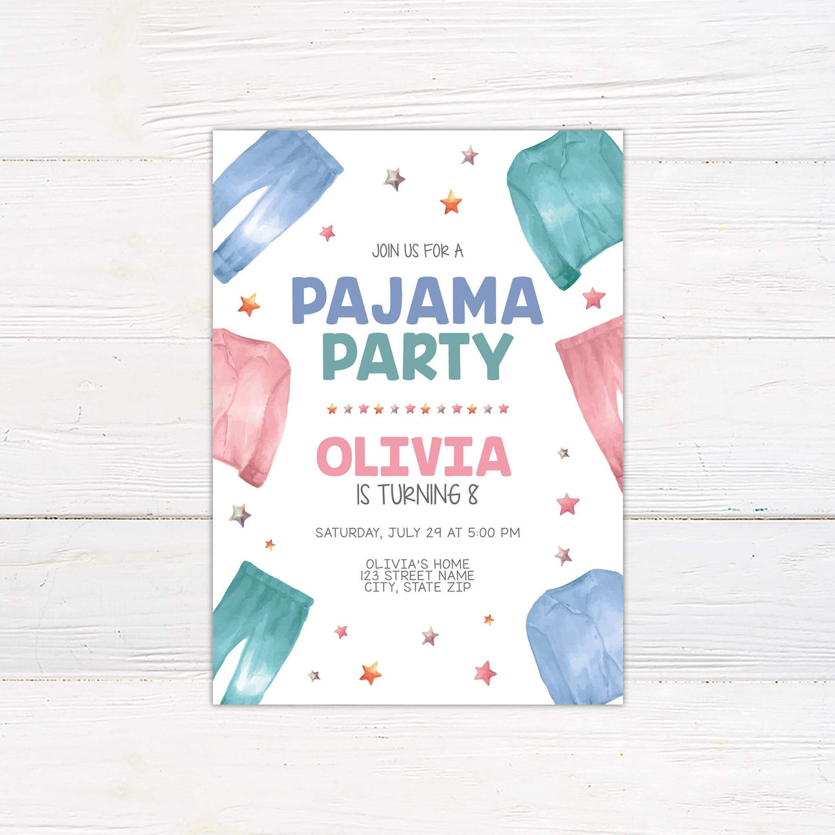 Pajama Party Invitation