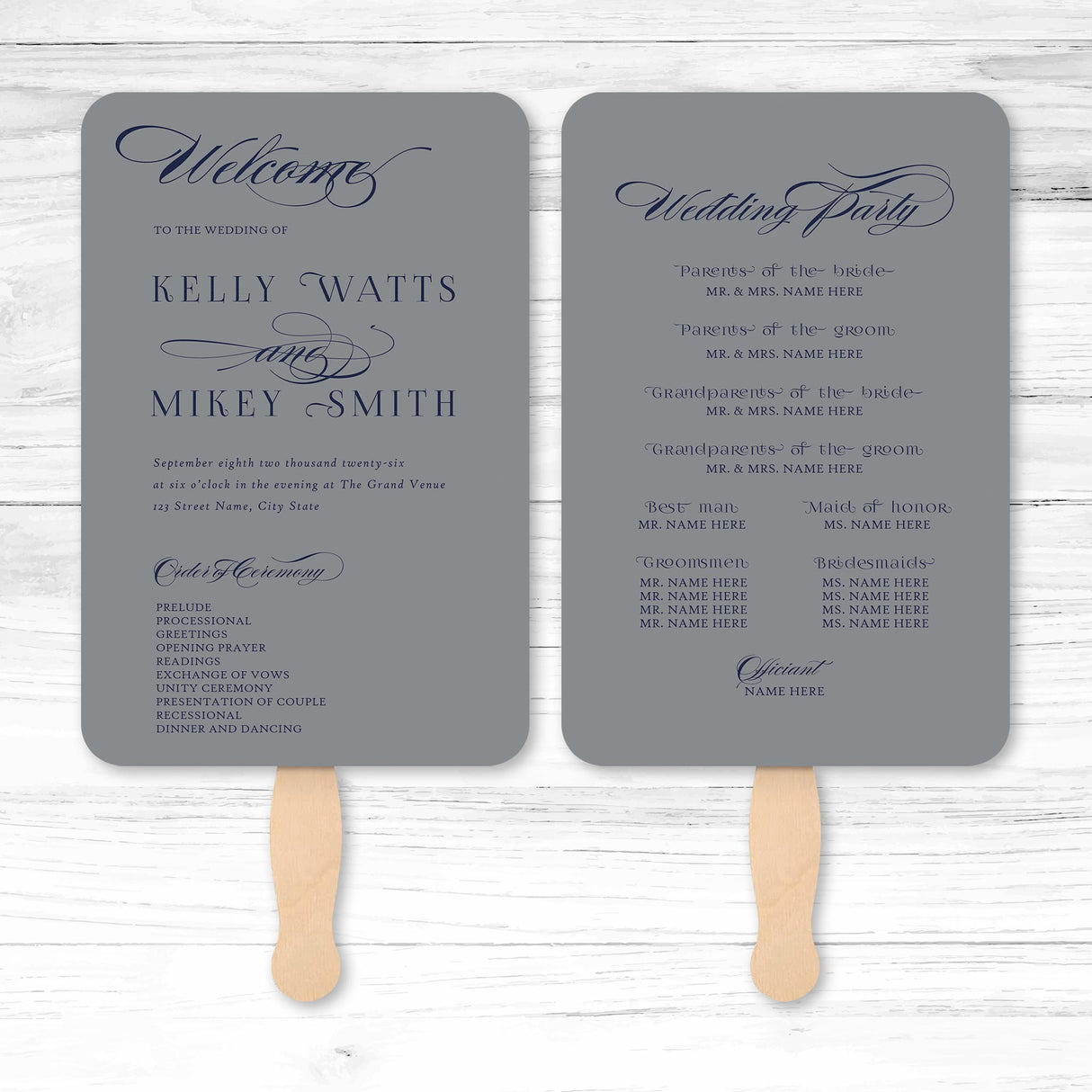 Specialty Paper Wedding or Event Program Fans