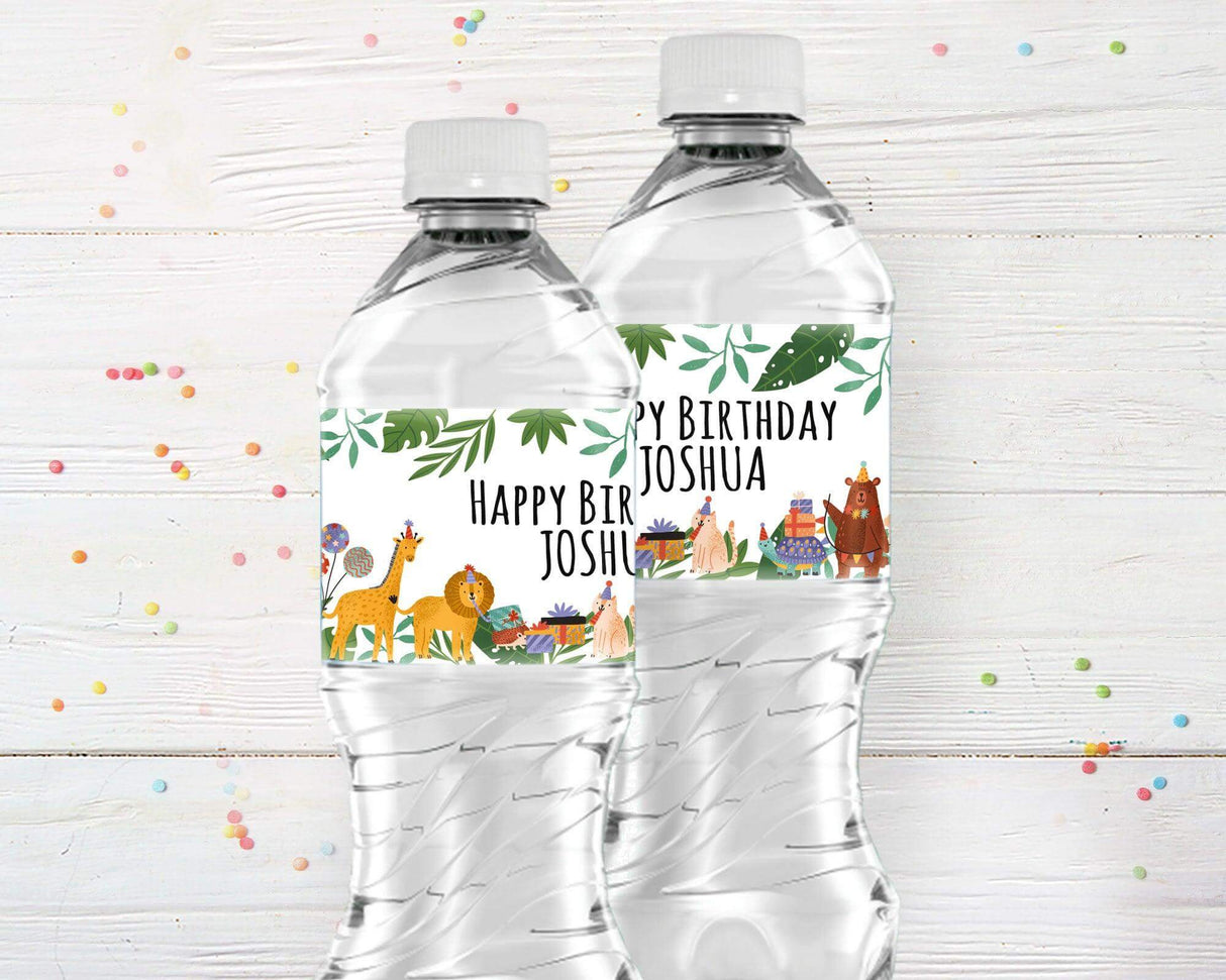 Party Animal Water Bottle Labels - goprintplus