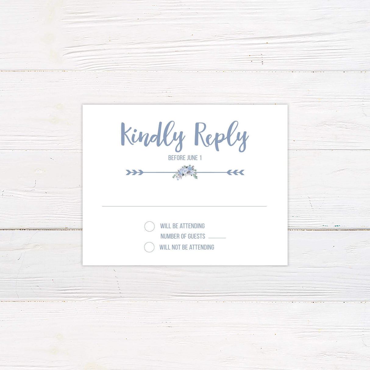 Pastel Blue RSVP - goprintplus