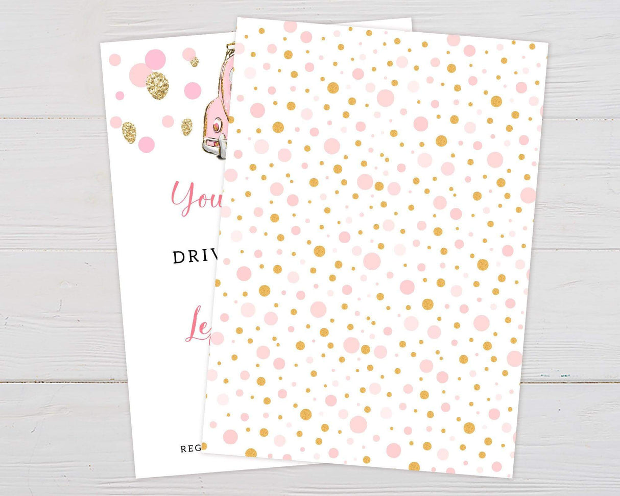 Pink Car Shower Invitation - goprintplus