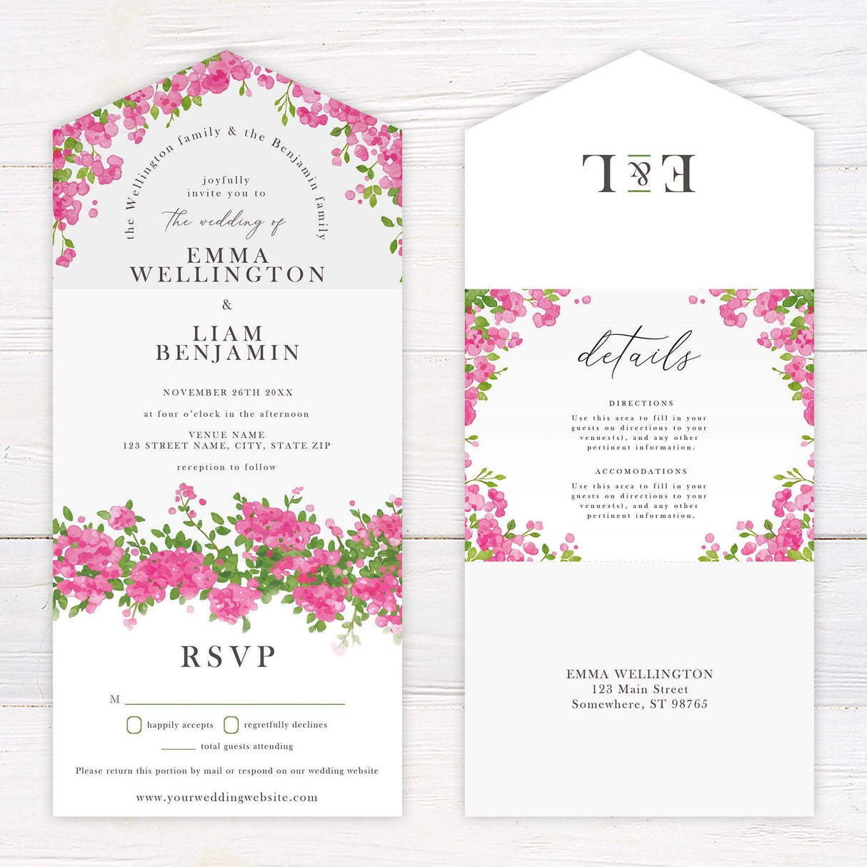 Pink Floral Arch All in One - goprintplus