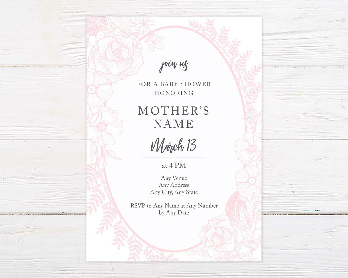 Pink Floral Shower - goprintplus