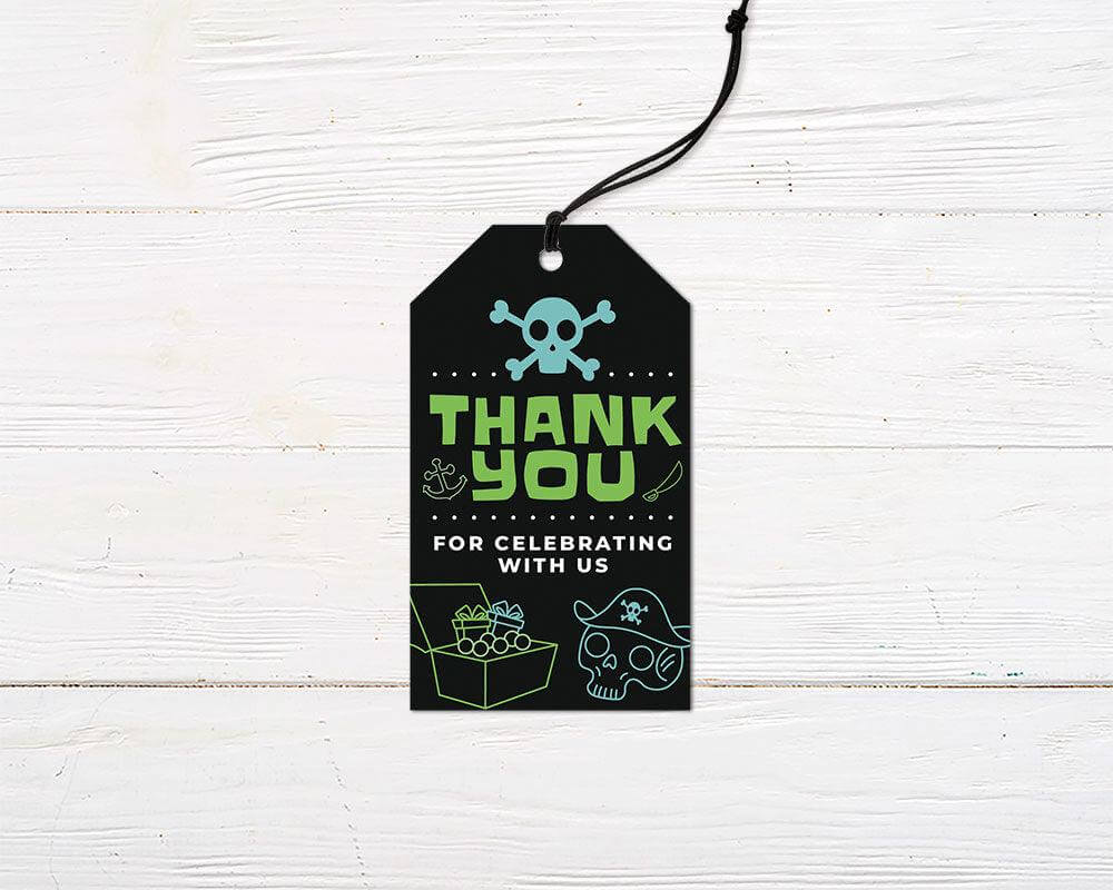 Pirate Birthday Party Favor Tag - goprintplus