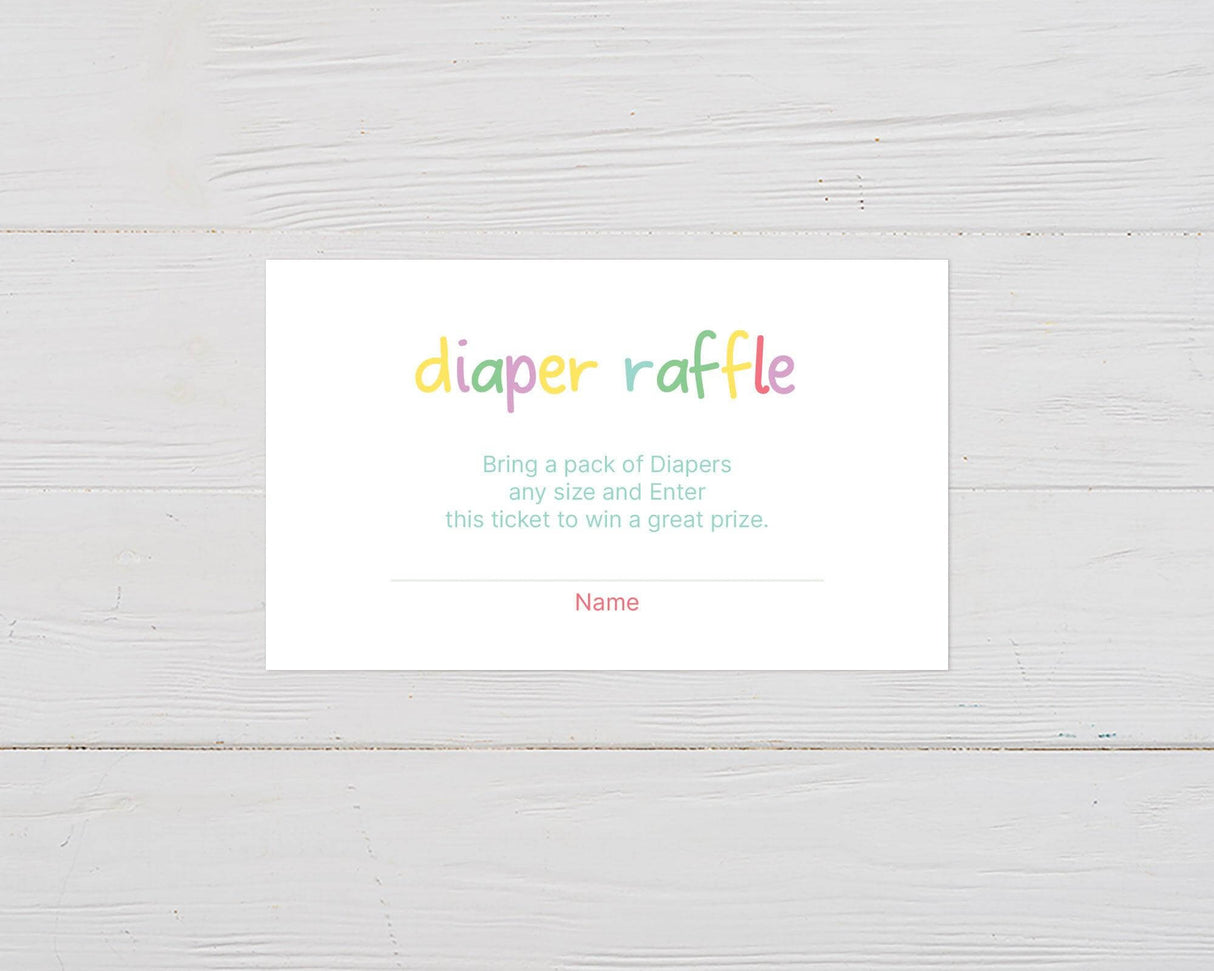 Playful Adoption Diaper Raffle Ticket - goprintplus