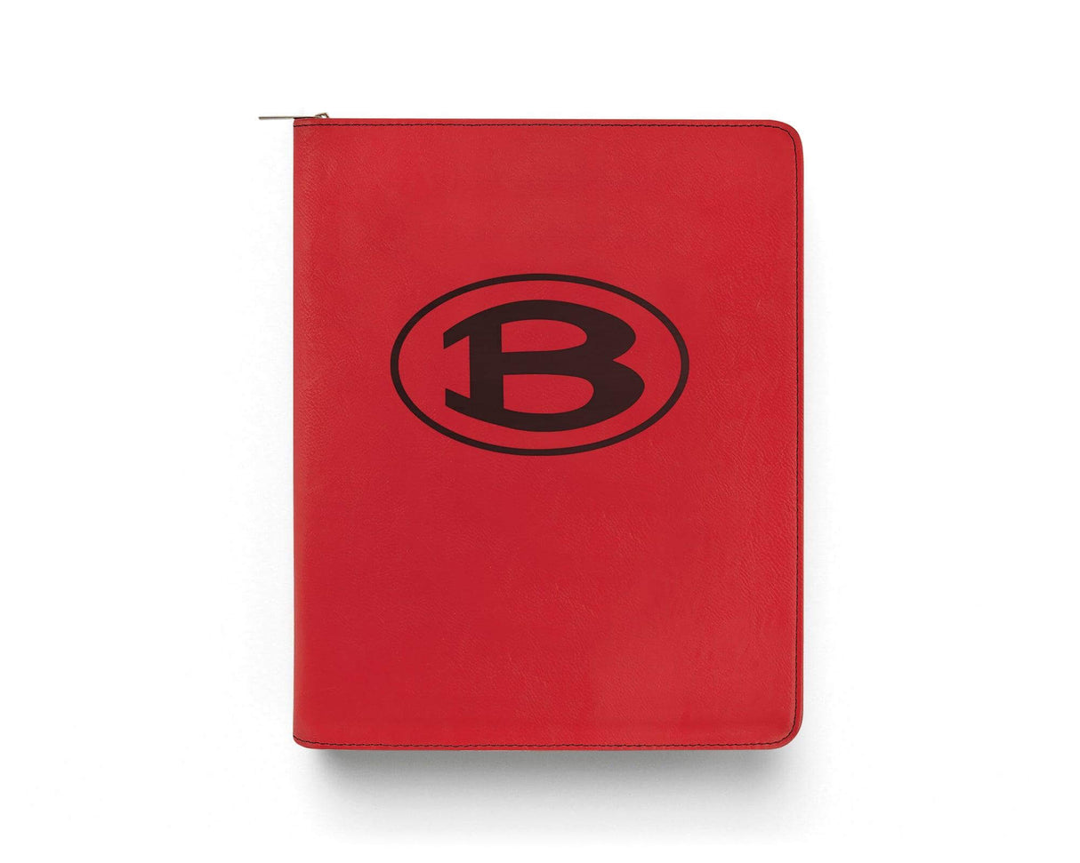 Zippered Leatherette Portfolio with Notepad - goprintplus