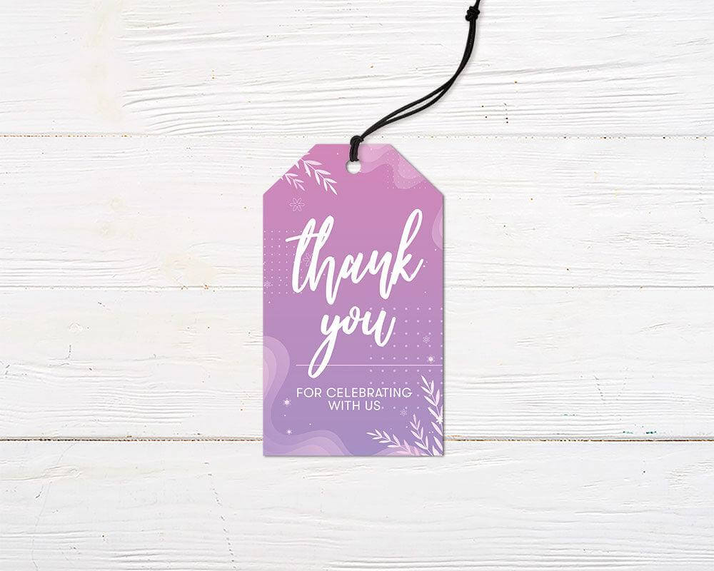Purple Birthday Favor Tag - goprintplus
