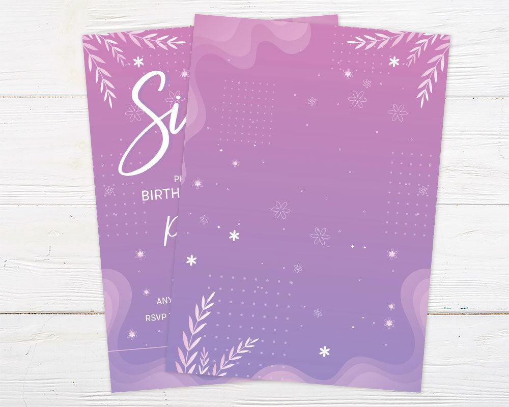 Purple Birthday Party Invitation - goprintplus