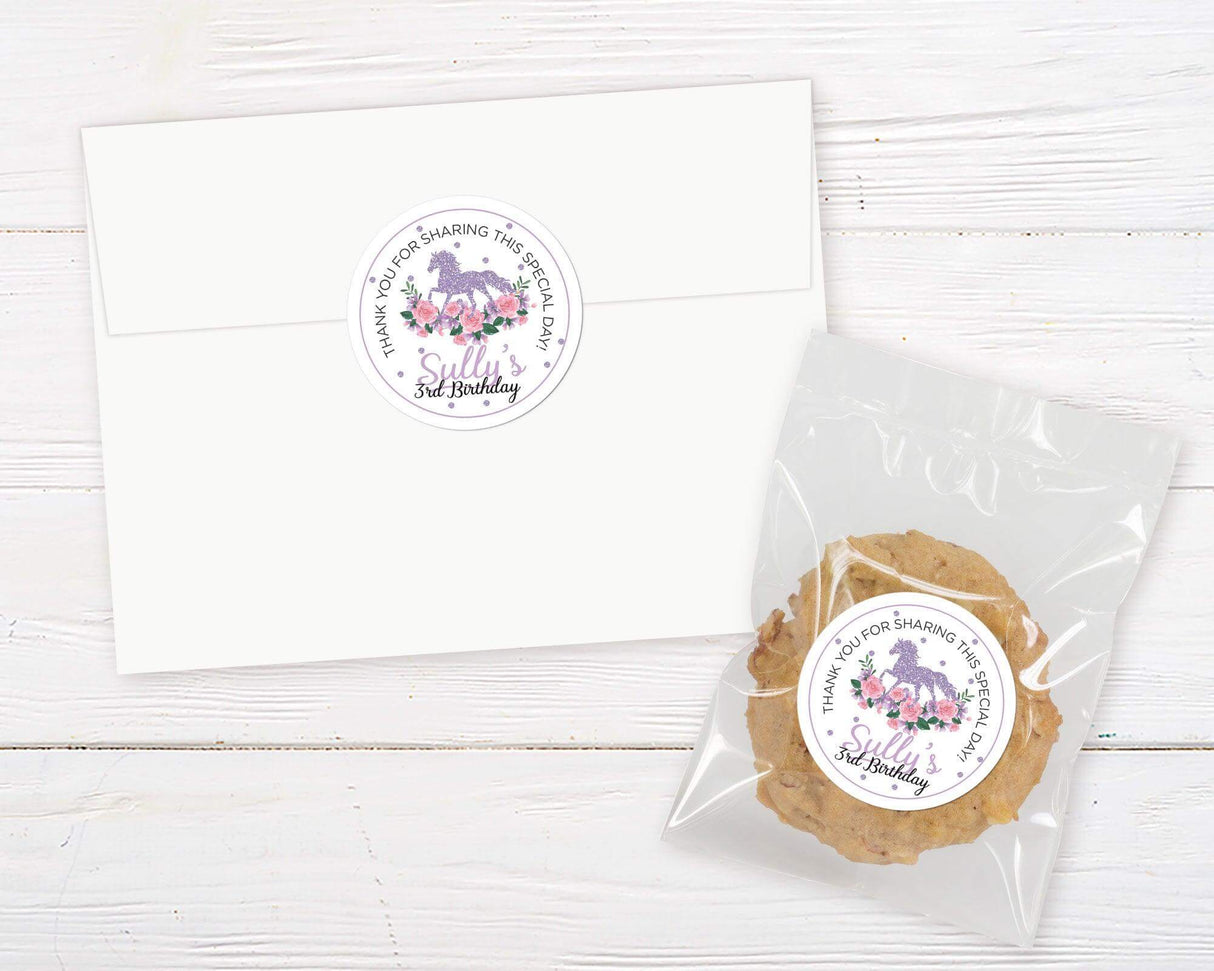 Purple Horse Birthday Invitation - goprintplus