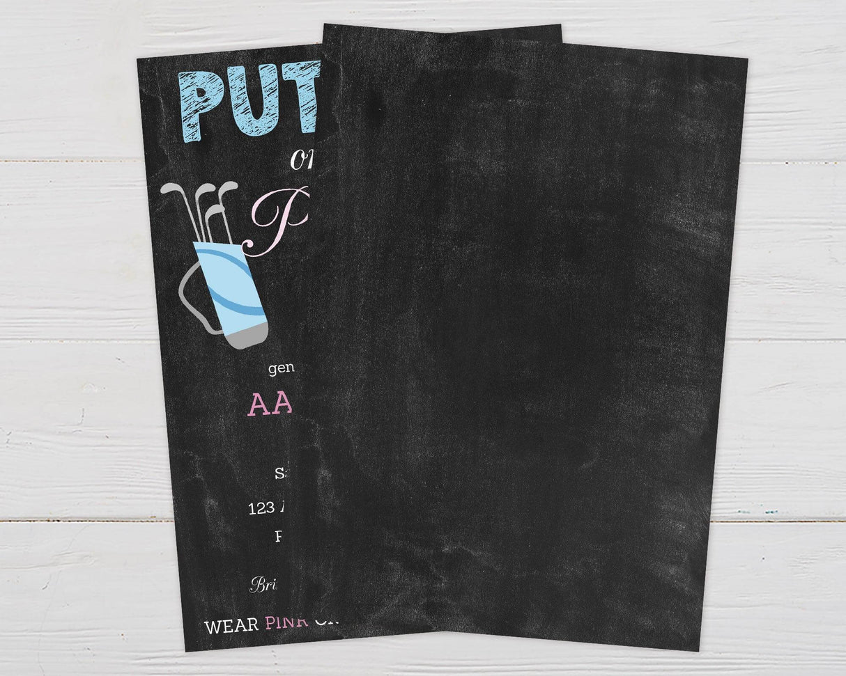 Putters or Pom Poms Gender Reveal - goprintplus