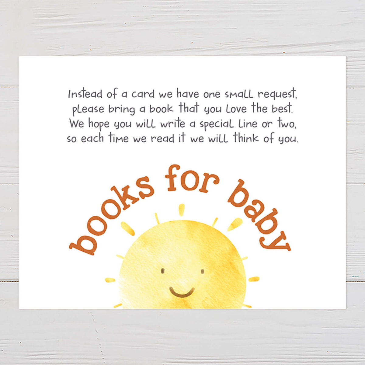 Ray of Sunshine Baby Shower Books For Baby Go Print Plus