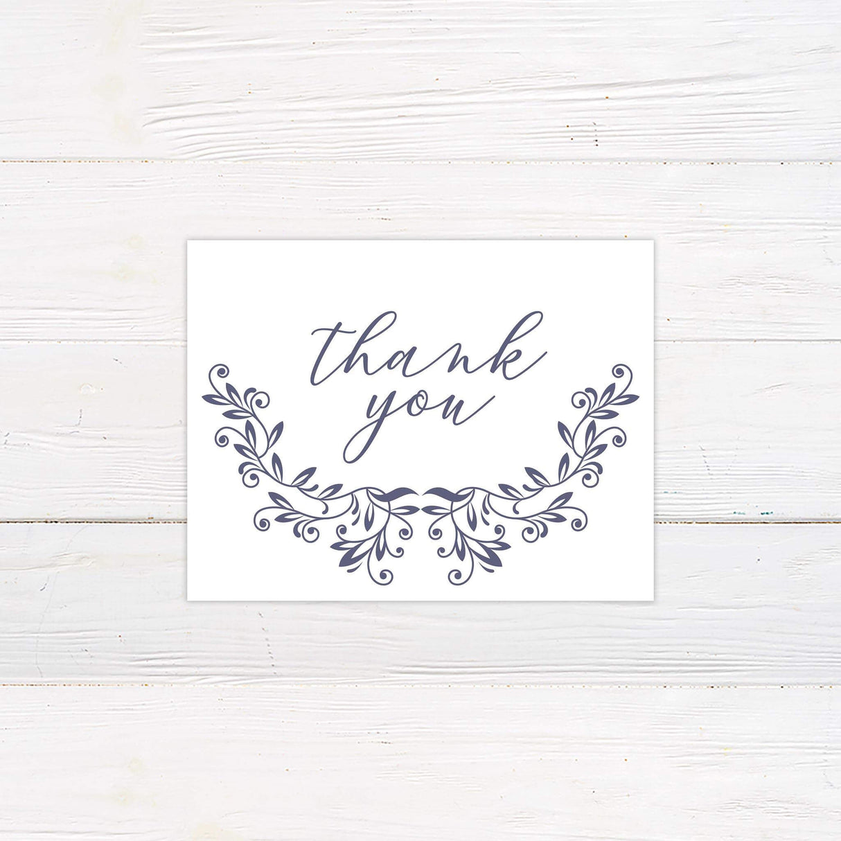 Refined Monogram Thank You Card - goprintplus