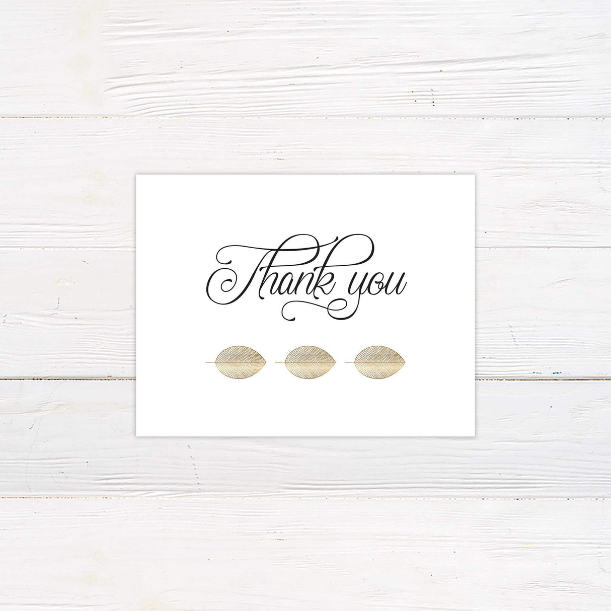 Regal Leaves Thank You Card - goprintplus