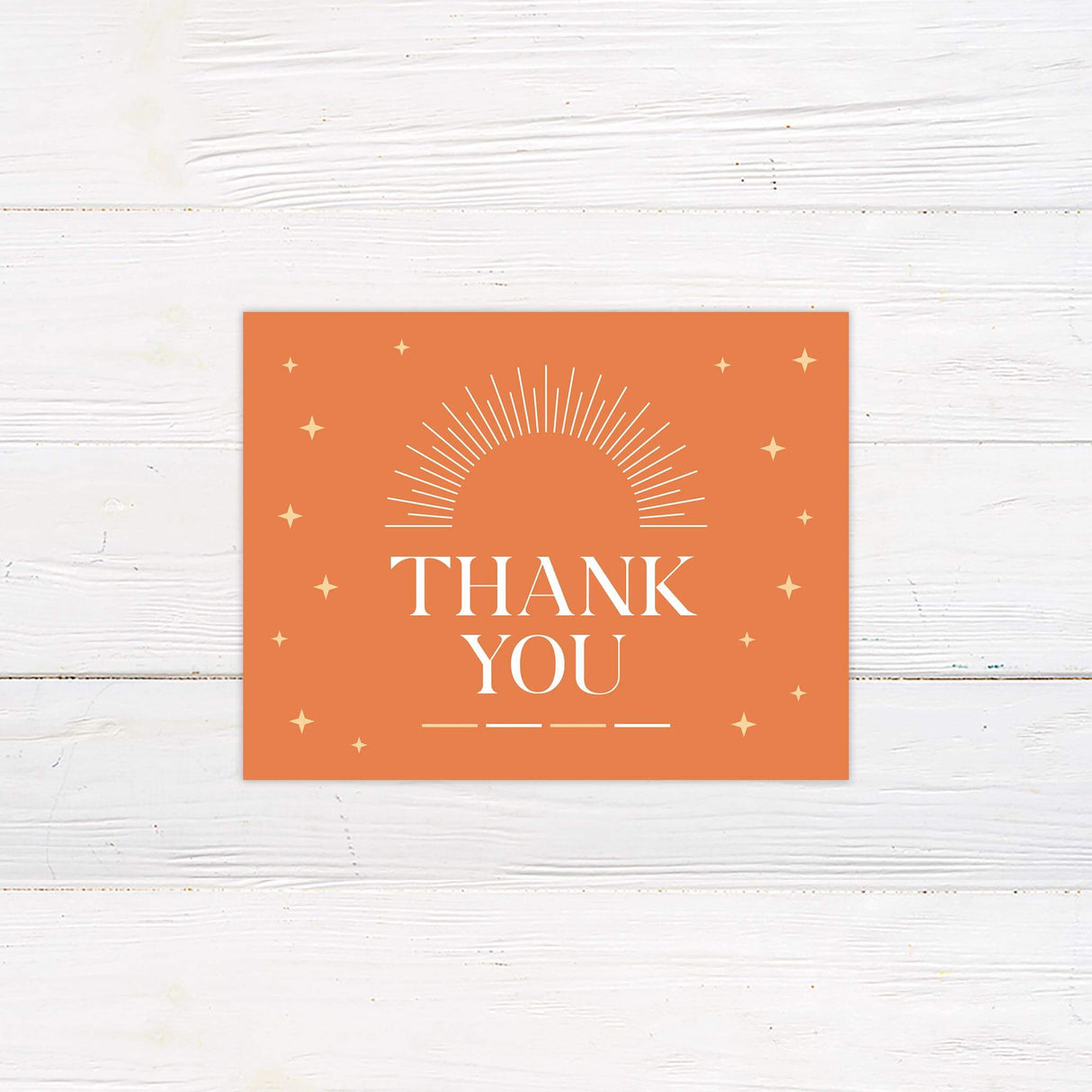 Retro Shine Thank You Card - goprintplus