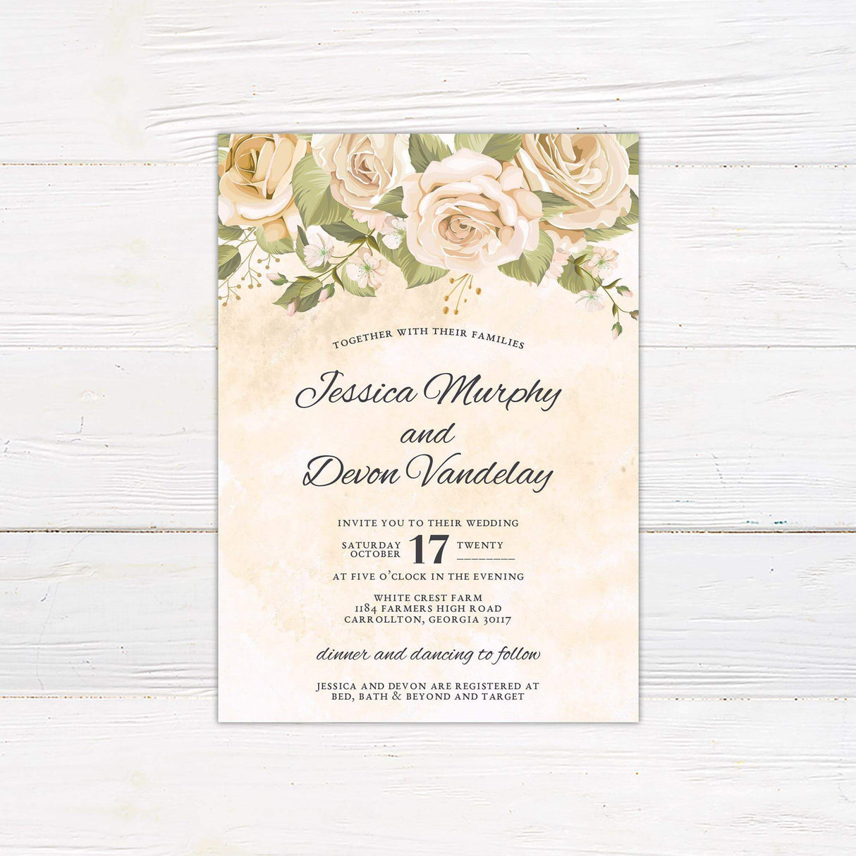 Rose Dream Invitations - goprintplus