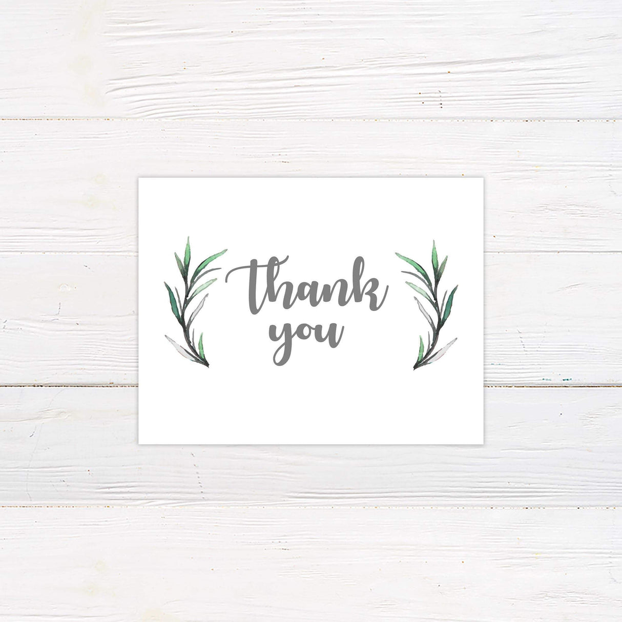 Rosemary Leaves Thank You Card - goprintplus