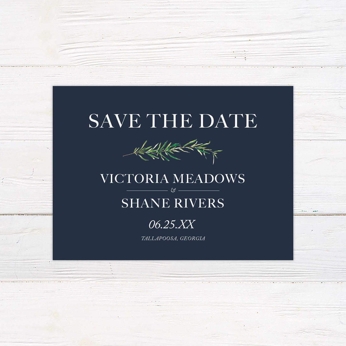 Rosemary Sprig Save The Date - goprintplus