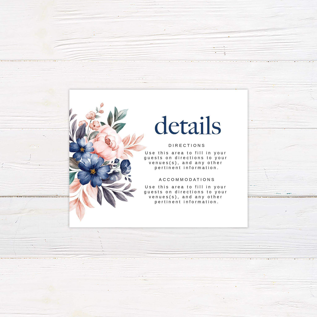 Roses and Leaves Details Cards - goprintplus