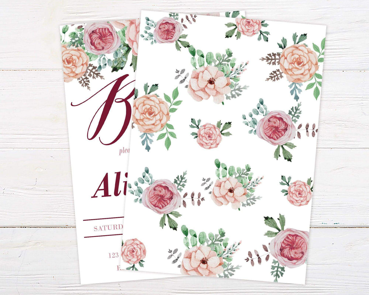 Rosy Brunch Invitation - goprintplus