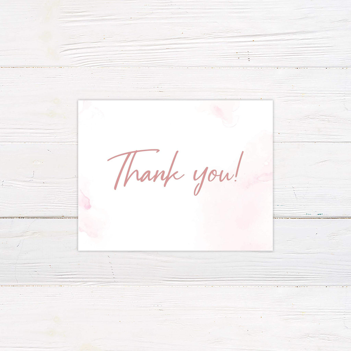 Rosy Watercolor Thank You Cards - goprintplus