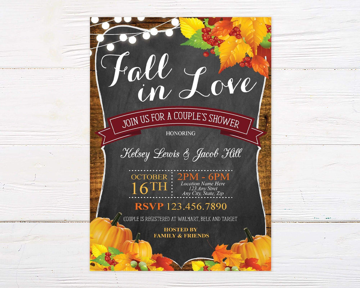 Rustic Fall Shower Invitation - goprintplus