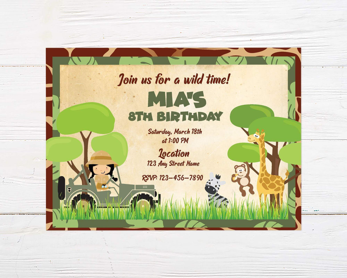 Safari Birthday Invitation - goprintplus