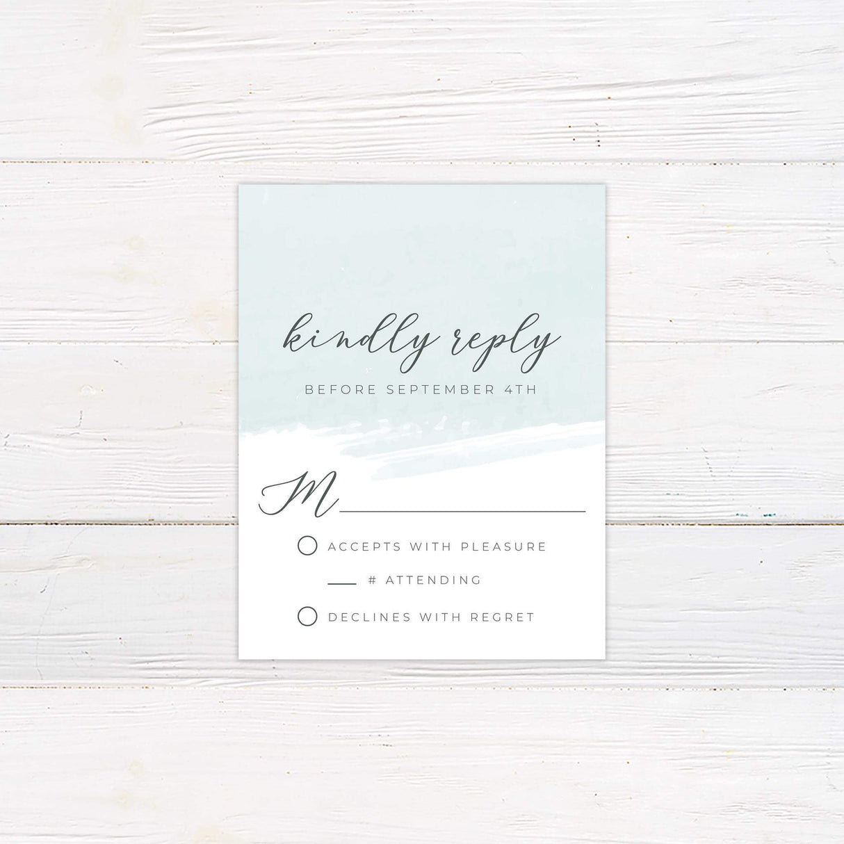 Seafoam Brushstroke Invitations - goprintplus