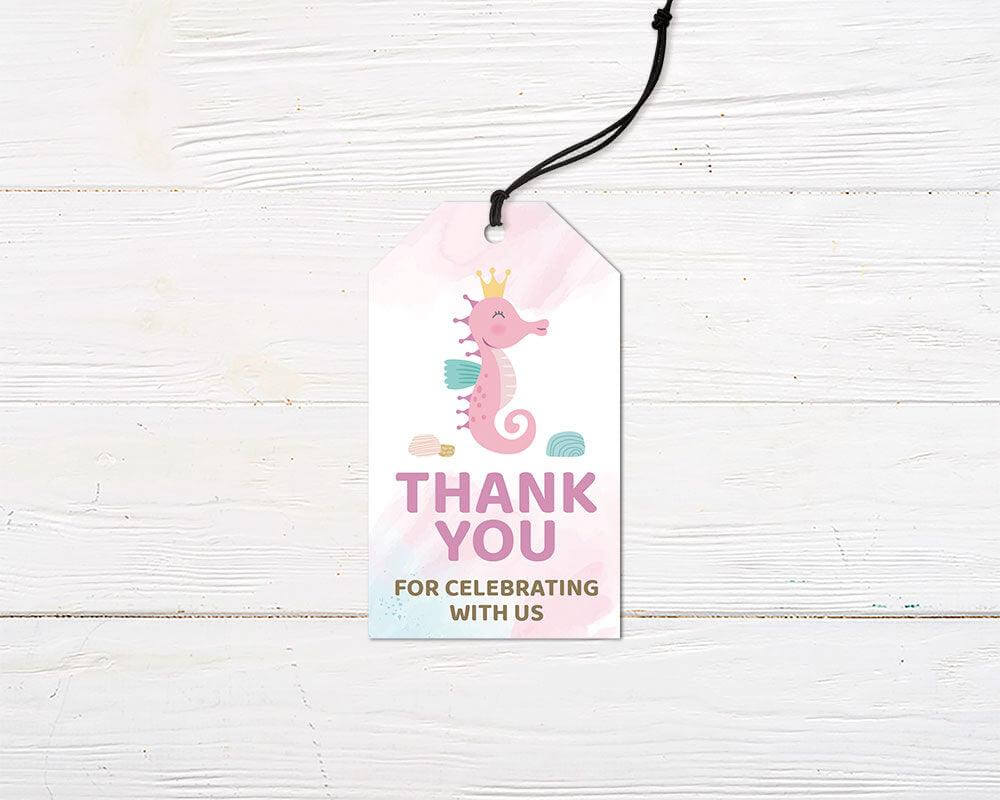 Seahorse Favor Tag - goprintplus