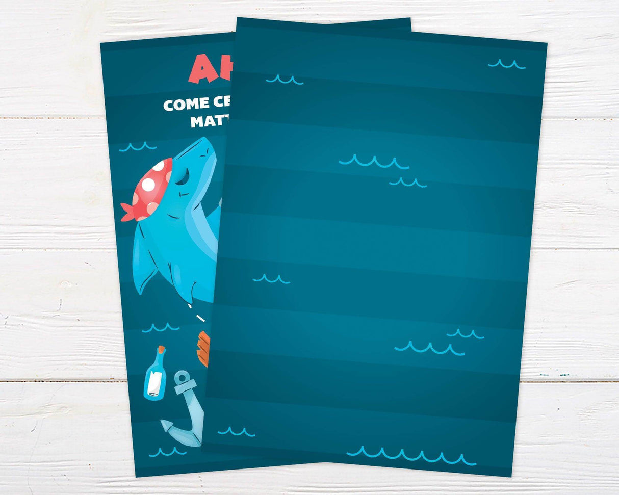 Shark Party Invitation - goprintplus