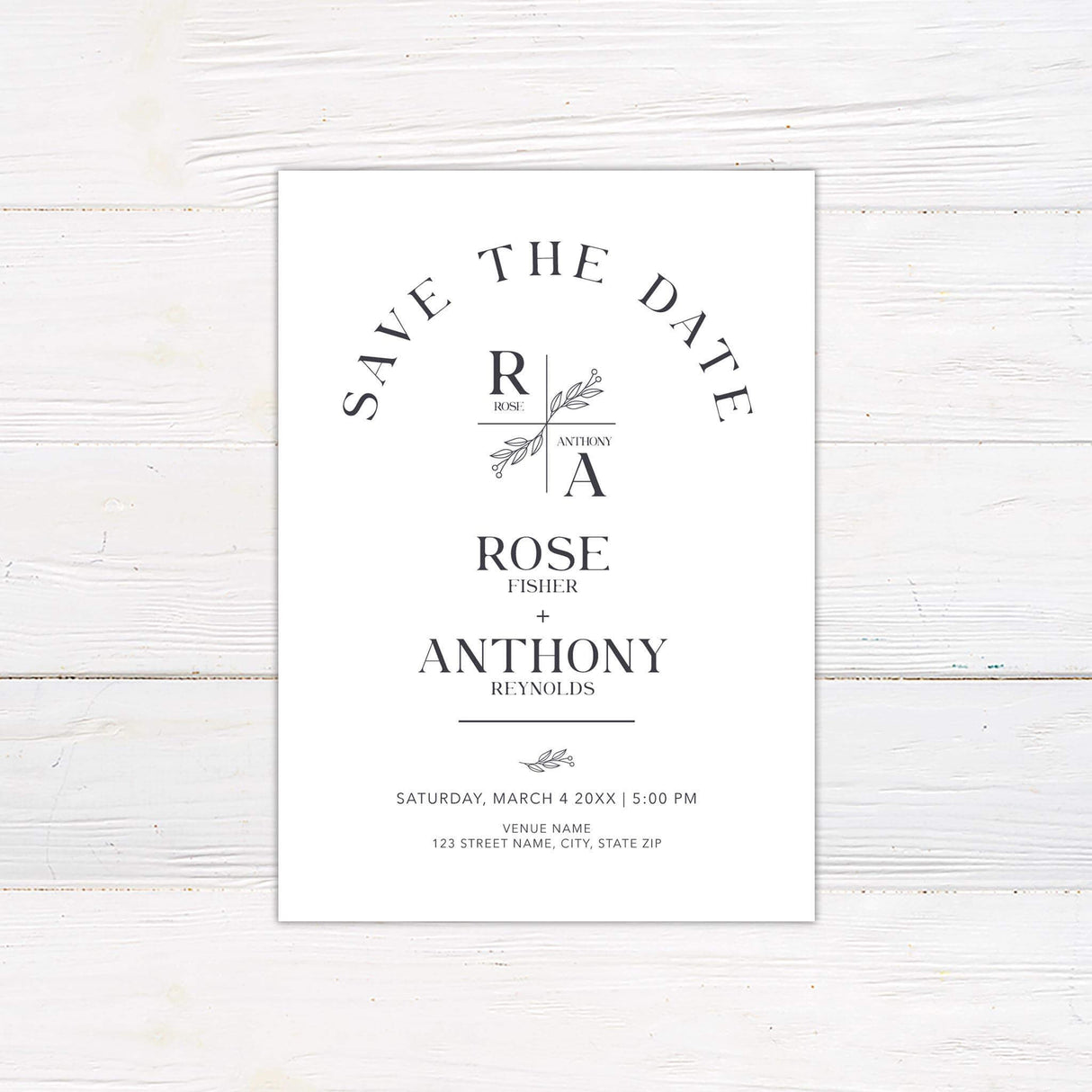 Simple Arch Save The Date - goprintplus