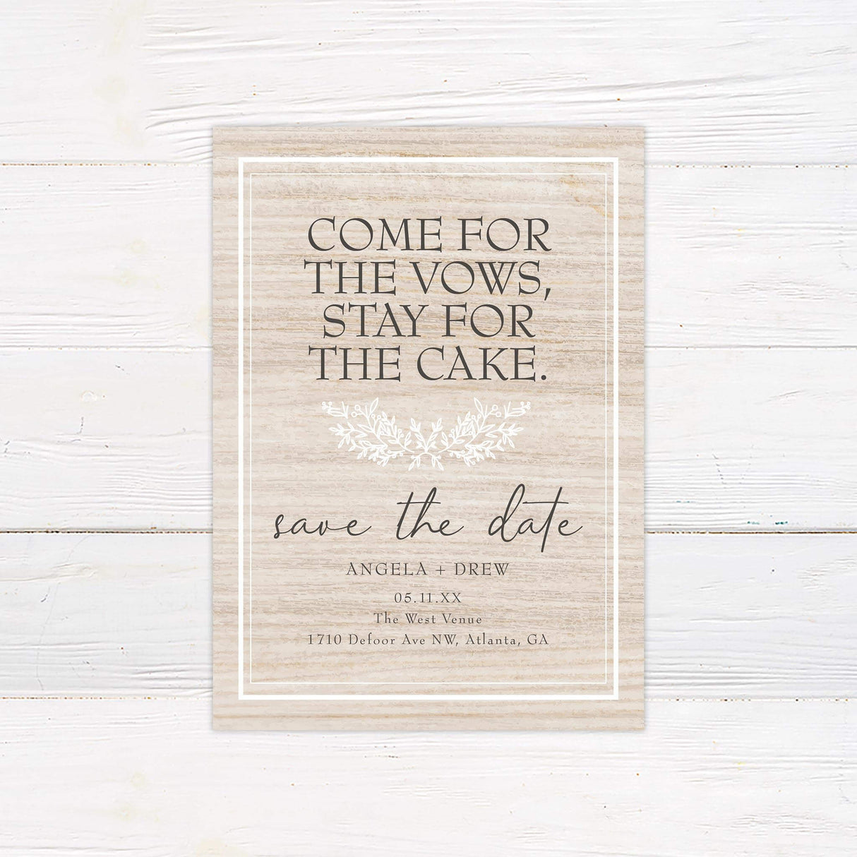 Simple Rustic Save The Date - goprintplus
