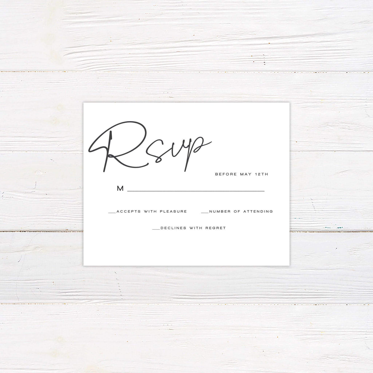 Simply Written RSVP - goprintplus