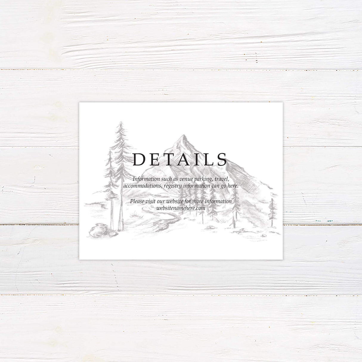 Sketched Mountainside Invitations - goprintplus