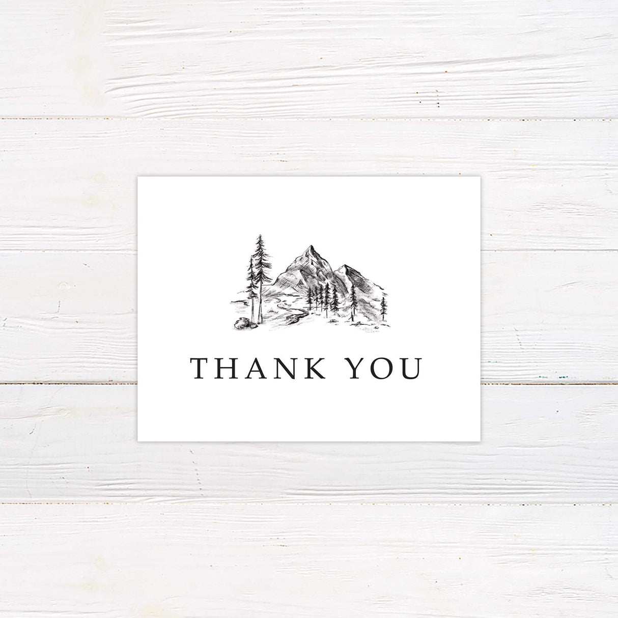 Sketched Mountainside Invitations - goprintplus