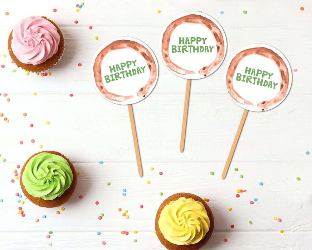 Slither On Over Cupcake Topper