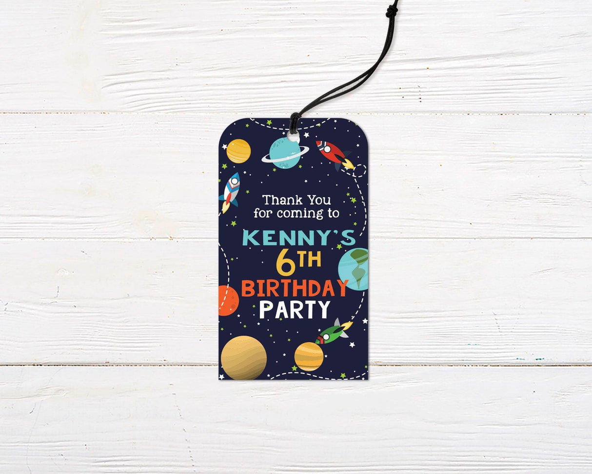 Space Birthday Favor Tag - goprintplus