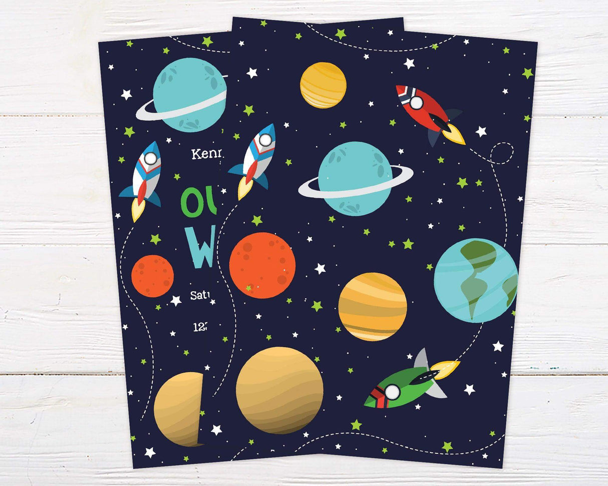 Space Birthday Invitation - goprintplus