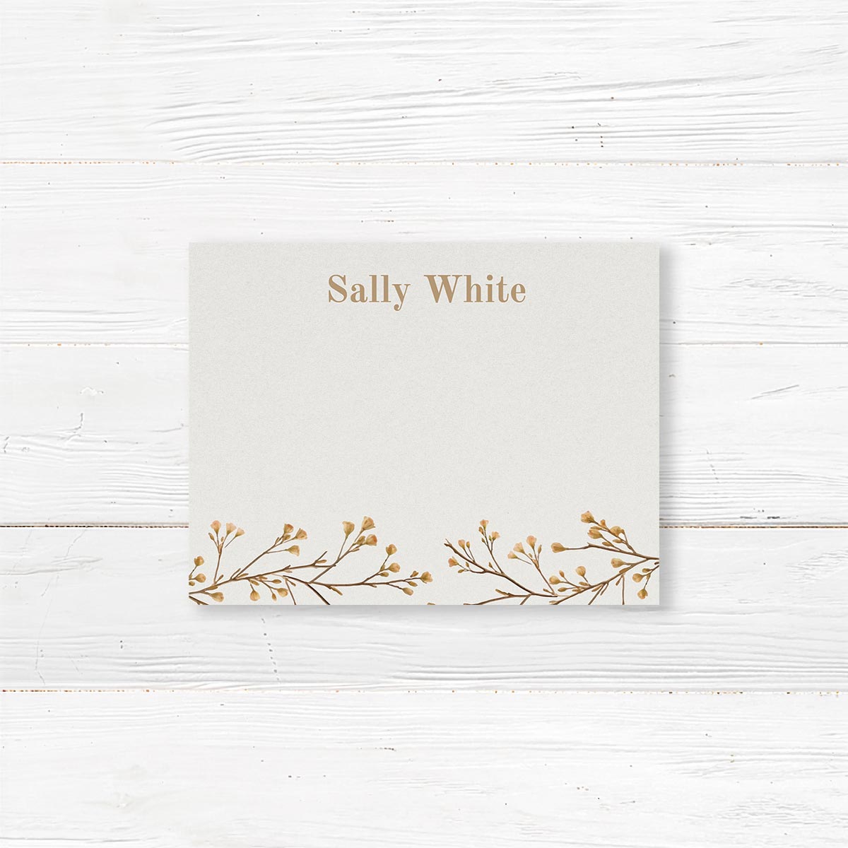 Personalized Spring Vines Shower Note Card
