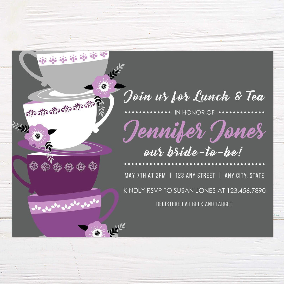 Tea Cup Invitation | Go Print Plus – goprintplus