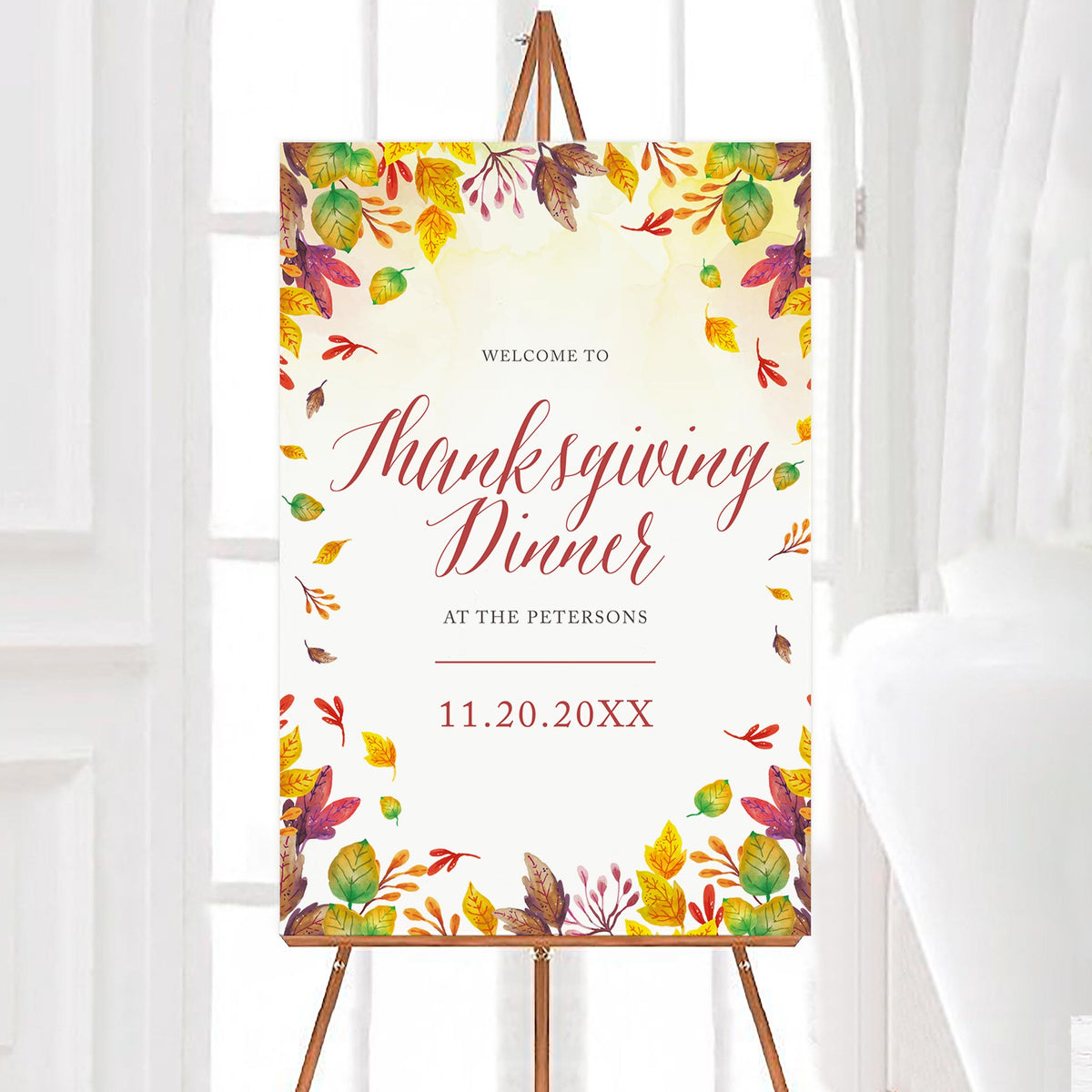 Thanksgiving Dinner Welcome Sign