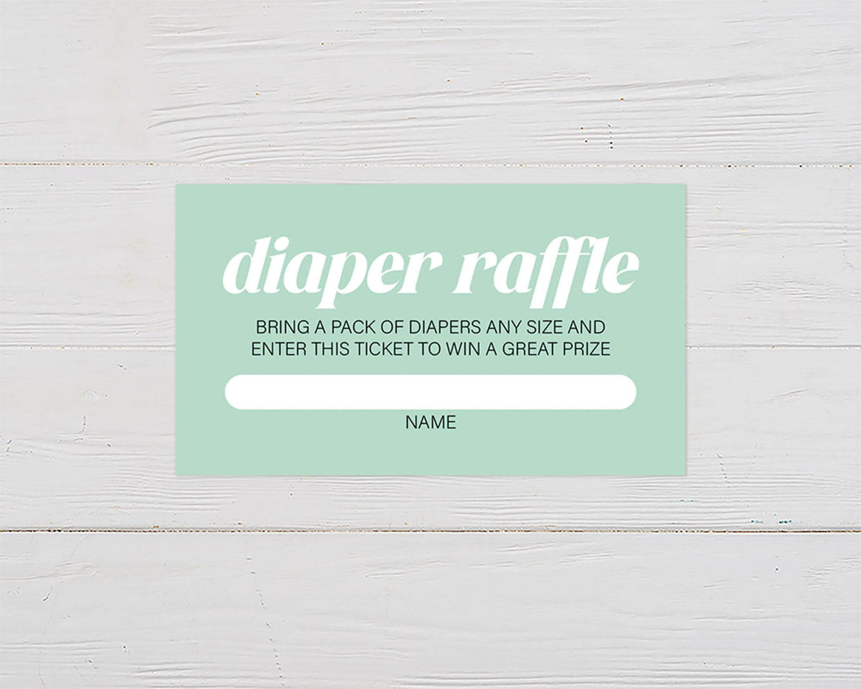 Tiny Human Shindig Diaper Raffle Ticket - goprintplus