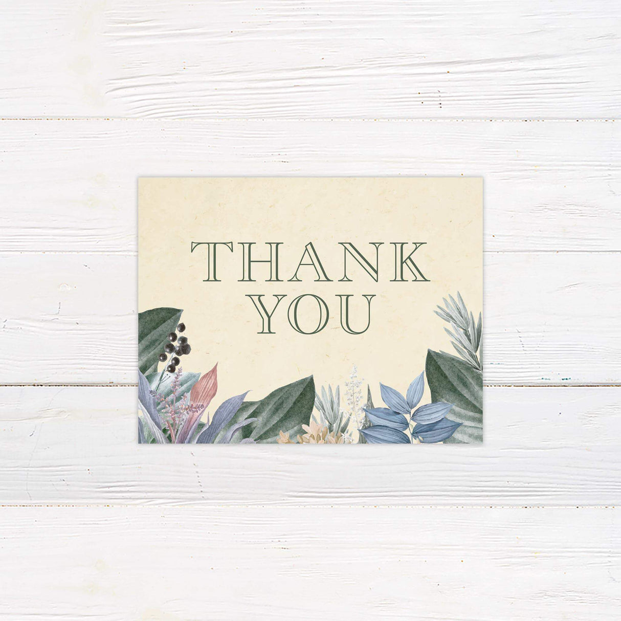 Tropical Floral Thank You Card - goprintplus