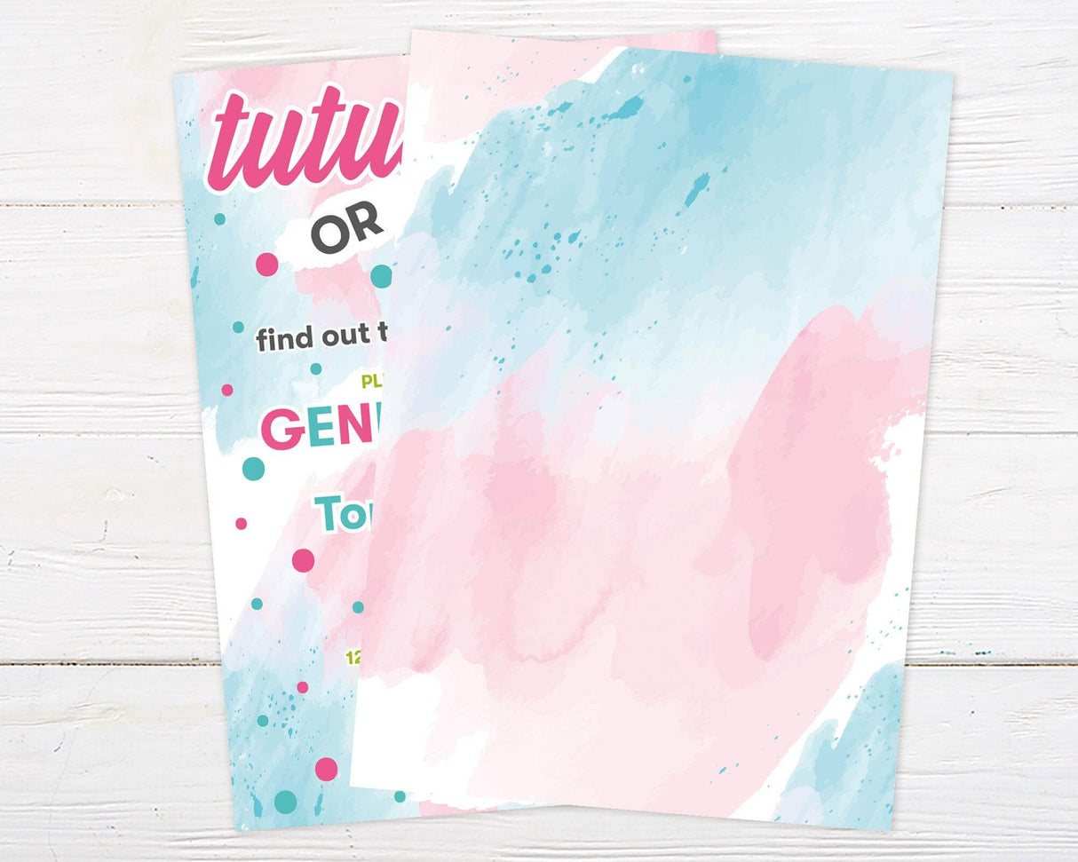TuTus or Ties Gender Reveal - goprintplus