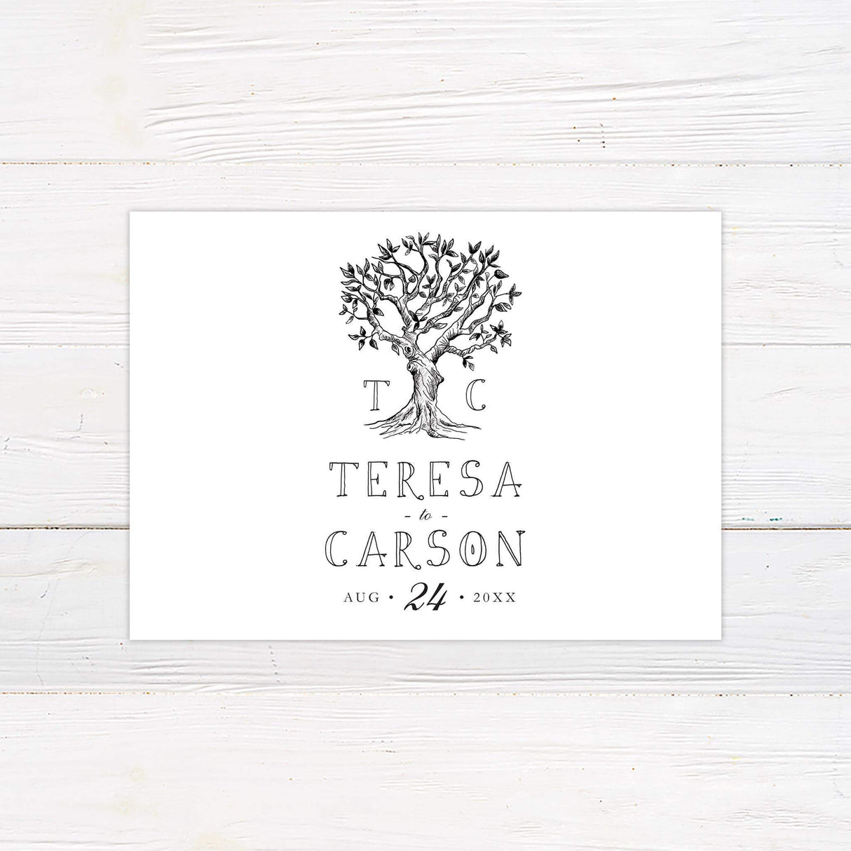 Twisted Tree Save The Date - goprintplus